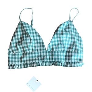 NWT green gingham crop top